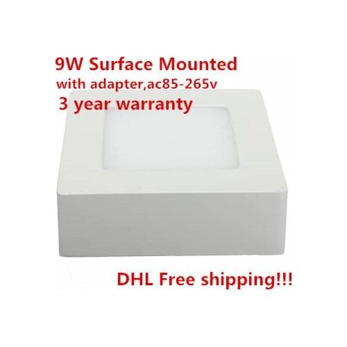 3 years warranty 9W Surface LED Downlight Panel Light Ceiling LED Lighting lamp 85-265V Warm White/White/Cold White DHL Free