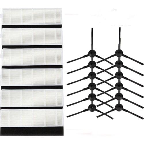 6pcs Sponge & 6pcs Hepa Filter & 12pcs Side Brush for ChuWi ILife A4 Robot Vacuum Cleaner Free Post