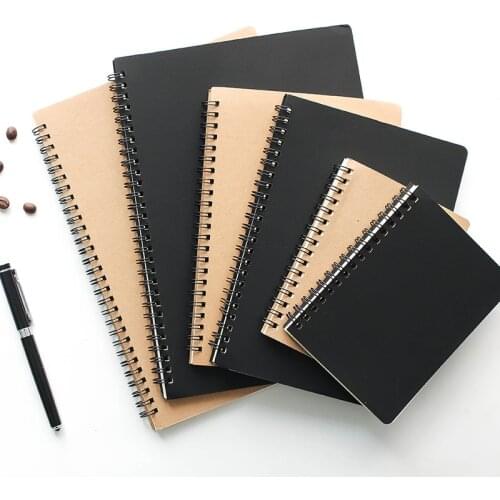 A5 B5 Spiral Notebook Journal Drawing Notebook Daily Weekly Planner Sketchbook Grid Blank Line Paper School Supplies Stationery