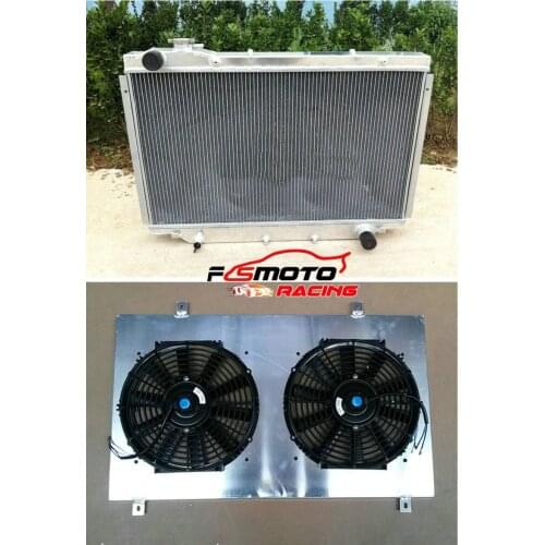 For Toyota Landcruiser HDJ80 HZJ80 HZJ HDJ 80 56mm aluminum radiator + shroud + fan MT