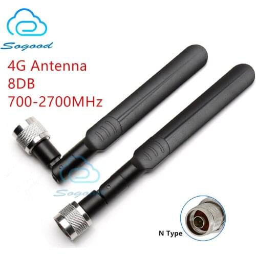 4G antenna 2G 3G GSM LTE full frequency band N male connector glue stick 8DB gain 700-2700MHz external router antenna