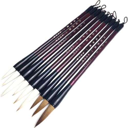Caligrafia Chinese Painting Calligraphy Brush Woolen Hair Brush Pen Regular Script Writing Brush for Beignners Tinta China