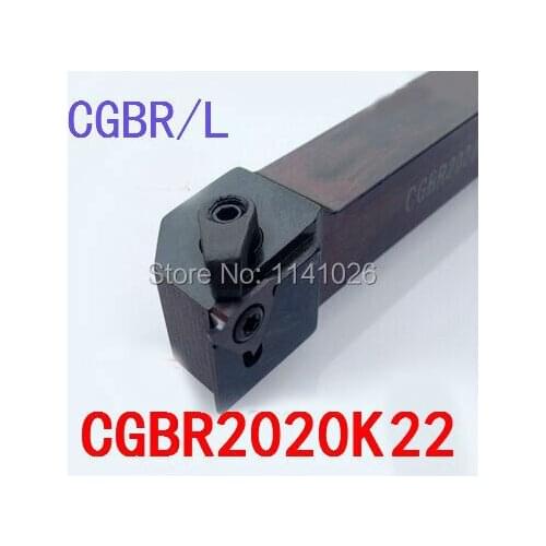 CGBR2020K22 20*20*125MM External Grooving Turning Slotting Tool Holder For Lathe Machine CNC Cutting Turning Tool Set Holder