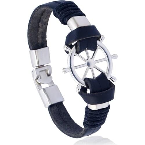 CIBOCIBO Retro Men Bracelet Rudder Brand Design Bracelet Men Vintage Wristband Trendy High Quality Pulsera Hombre Gifts For Men