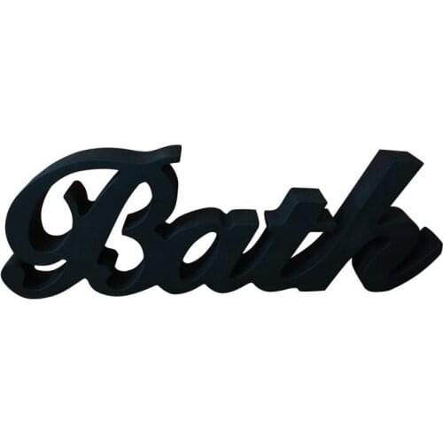 Rustic Vintage Wooden Words Sign Free Standing Bath, Bathroom/Home Wall/Door Decoration Art