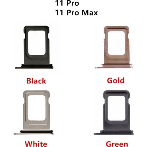 Single Double Sim Card Tray Slot Holder Adapter Replacement Repair Parts For iPhone 11 Pro Max