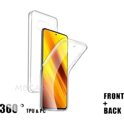 For POCO F3 M3 X3 Pro 360 Front Back PC+TPU Full Cover Case for Xiaomi Mi 11 Ultra Mi 10T Lite 5G Poco X3 NFC M3 F2 Double Cover