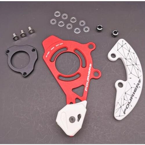 FOURIERS ISCG03 MTB chain guide Double disk system with bash guard bike chain guide For 2X system 28-40T chainrings