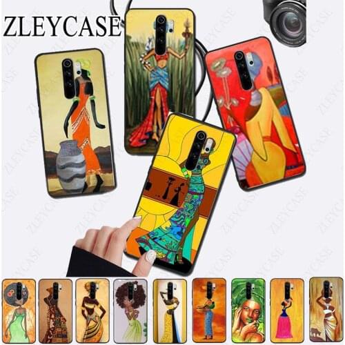 African Beauty African woman painting Phone Case for redmi note8pro note7 note5 note6pro 7 7A 8 8A Note8T note9s note9pro Cases