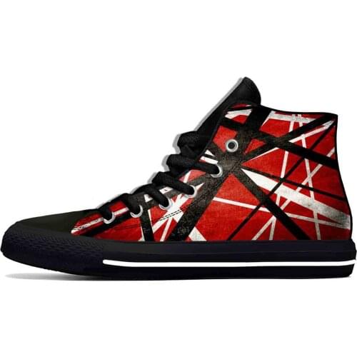 EVH 5150 STRIPES Music Rock Band Fashion Funny Classic Lightweight High Top Cloth Shoes Men Women Casual Breathable Sneakers