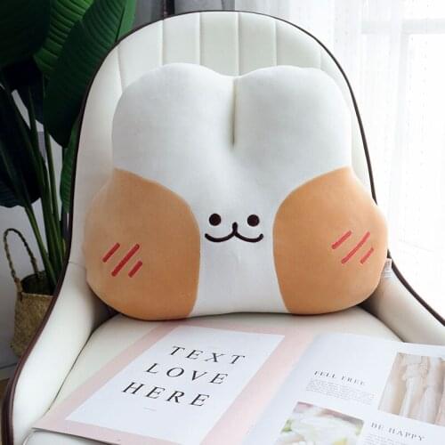 Korea ugly cute rabbit big face rabbit doll cartoon cushion car decoration headrest waist back shoulder strap plush toy pillow