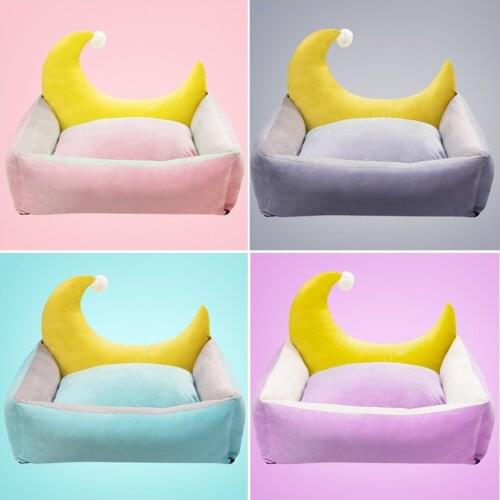 Pet Dog Bed Sofa Big Dog Bed For Dog Mats Warm Cat Puppy Bed Kennel Cat Pet House Supplies Winter Moon Shape Pet Bed Mat