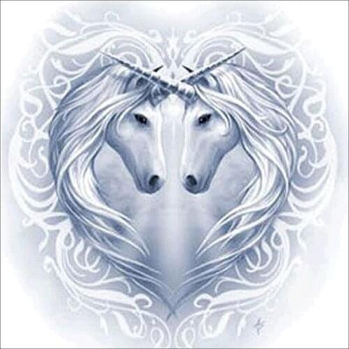 2018New DIY Round Full Mosaic 5D Icon Diamond Embroidery unicorn Rhinestones diamond Painting Cross Stitch Kits Home Decor