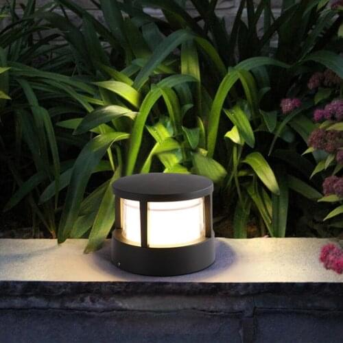 Square Round LED Garden Light 10W 12W Lawn Lamp Column Light Landscapes Courtyard Deck Pillar Light Villa Pathway Fence Lighting