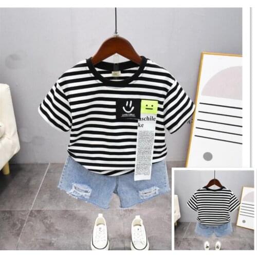 Summer Kids Baby Toddler 2-7 Years Clothing Children Clothes Sports Clothes For Baby Girl Boy T-Shirts and Shorts 2 Piece Set