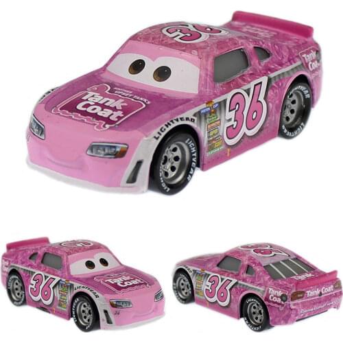 Disney Pixar Cars 3 Metal Diecast 1:55 Pink Tank Coat No.36 Model Toys Cars For Kids Birthday Christmas New Gifts