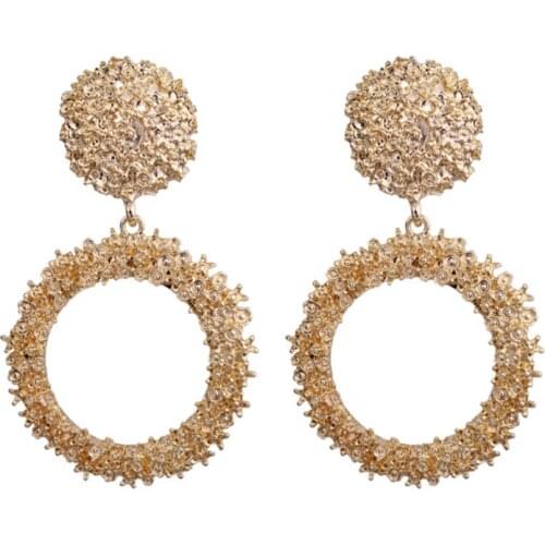 Fashion Classic Popular Earrings New Exaggerat Round Multi-color Earrings Wholesale for Women Banquet Daily Simple Jewelry Gifts