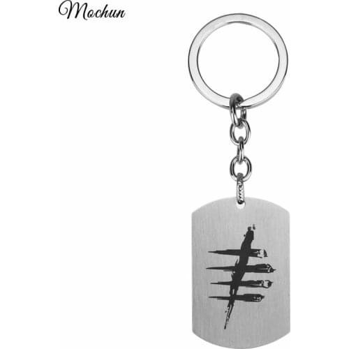 MQCHUN 2017 Hot Game Dead by Daylight Dog Tag Keychain DroidHaunt Keyring Men Key Rings Gift Chaveiro Car Key Chains Jewelry