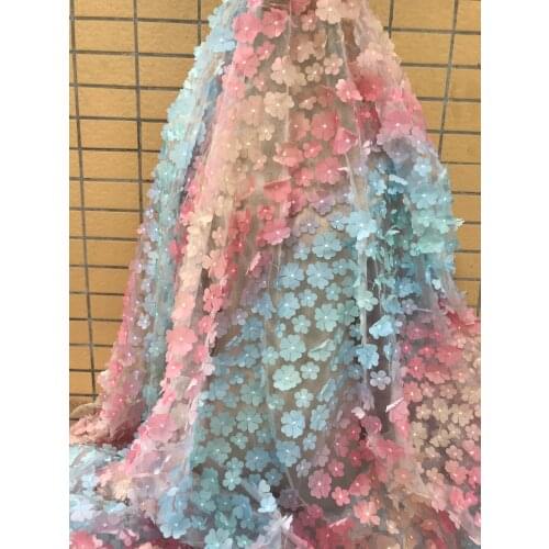 Wedding dress lace fabric Flowers African Lace Fabric 5 yards SYJ-566828 Nigerian Lace Fabric