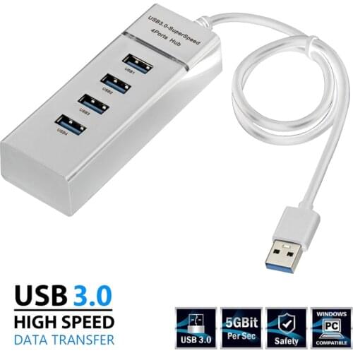 New USB3.0 Extender Multi-Port USB One-to-Four Cable Seperater Laptop Hub Docking Station 4-Port Hub