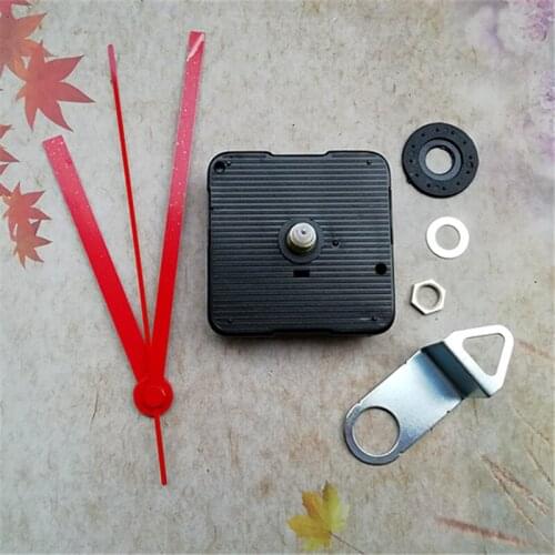 Wholesale 50PCS Silent Sweep 13MM Shaft Clock Quartz with Hands Metal Hook DIY Wall Clock