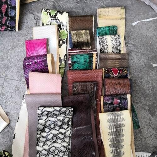DIY Natural Snakeskin Leather Fabric with Rare Skin 100-110x10cm