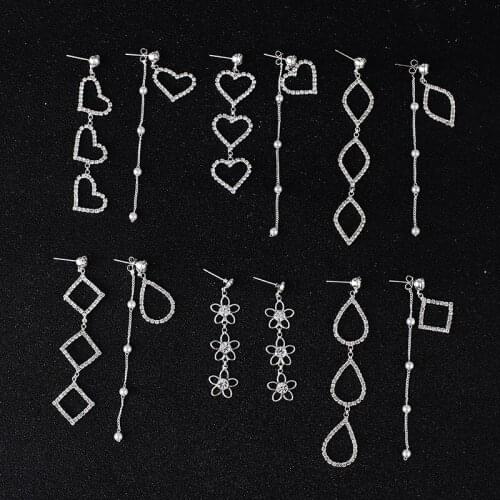 Rhinestone Statement Earrings For Women more style pear Drop Dangle Earring Fashion earing Trendy Wedding Jewelry E3001