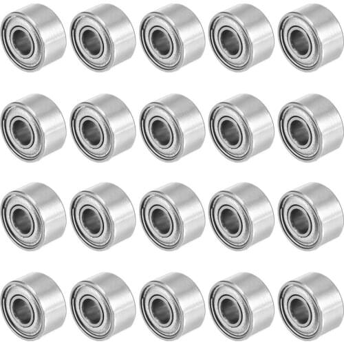 20pcs 693ZZ Ball Bearing 3mmx8mmx4mm Double Shielded Miniature Engine Deep Groove Ball Bearing Motors Fans Bearing Steel Shafts