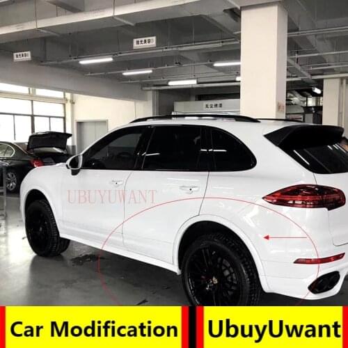 UBUYUWANT 4pcs High Quality Auto Mudguards Car Fender Wheel Eyebrow Protector Wheel Arch Trim Strip For Porsche Cayenne 2016