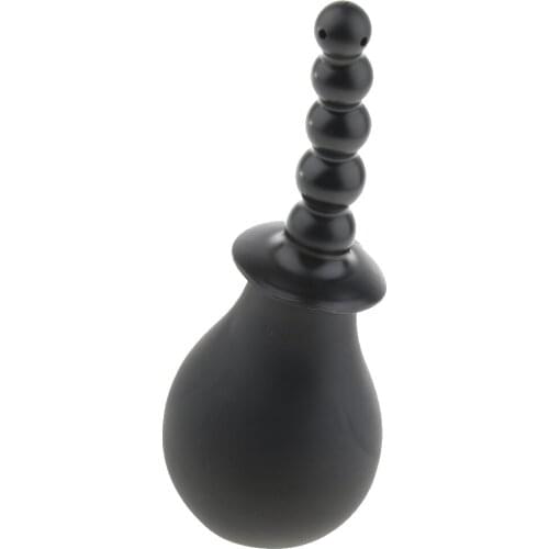 Unisex Silicone Beaded Enema Douche Bulb Anal Cleaner Soft Comfortable
