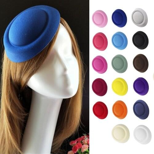 Women Mini Top Hat Lady Stewardess Pillbox Hat Fascinator Millinery Hat Base Wedding Party Headwear Craft Making Supplies
