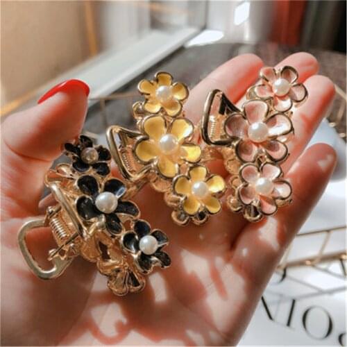 Fashion Women Simple Hollow Metal Flower Hair Claws Large Size Bathing Disk Hair Clips Hair Barrettes Hairpin Accessories