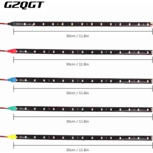 10PCS 30cm Strip Light Car Flexible LED 15SMD Waterproof LED Decorative Car DRL High Power Daytime Running Light Strip Light 12V