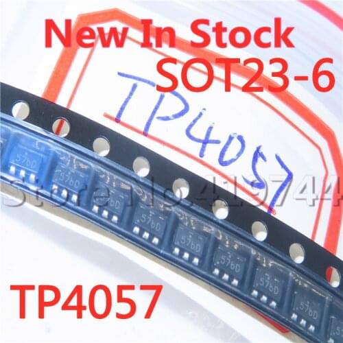 10PCS/LOT Quality 100% TP4057 SOT23-6 (Silkprint: 57B* ) Battery power management chip In Stock New Original
