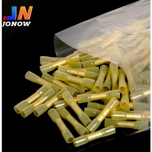 150PCS Insulated Waterproof Heat Shrink Terminals Butt Electrical Wire Crimp Connector Seal Crimping Terminals Connector Kit