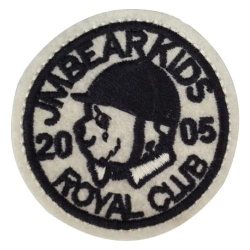 20pcs/lot Cartoon Round Black Patches Letters Clothing Decoration Accessories Cute Diy Iron Heat Transfer Applique