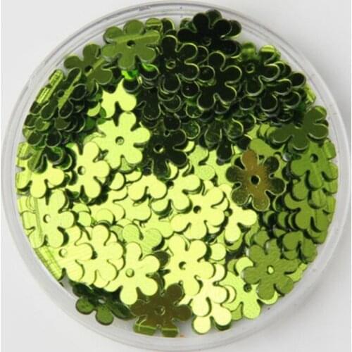3000pcs/lot 9mm Flat Flower Centre Hole Loose Sequins Sewing Kids DIY Garment ,Wedding Craft,Accessories Light Green