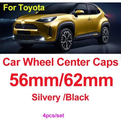 4pcs 56mm 60mm 62mm PVC abs Car Center Cap Wheel Hub Emblem Badge for Toyota Carolla Camry Reiz Sienna Prius Land Cruiser Rav4