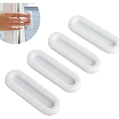 4pc/set New Self-adhesive Safety Door handle Cabinet Knobs Furniture Handles Pull for Kitchen Cupboard Drawer Accessory