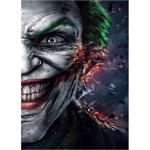 Full Square Drill 5D Diy Diamond Painting Joker Diamond Embroidery Cross Stitch Mosaic Wedding Decoration Wall Stickers