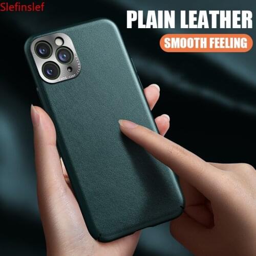 Colorful PU Leather Camera Lens Protection Phone Case For iPhone 11 11 Pro Max 11 Pro Luxury Matte Hard PC Shockproof Back Cover