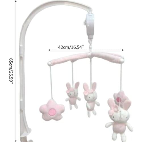 Baby Crib Musical Mobile Rattles Plush Pendants Toy Bed Bell Wind Chimes Kids Room Hanging Decorations