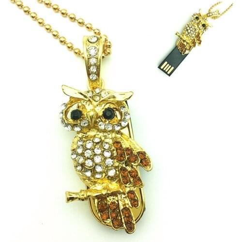 USB Flash Drive Diamond Metal Material Owl Cartoon USB 2.0 Flash Drive U Disk to 4 GB 8 GB 16 GB 32 GB flash drive