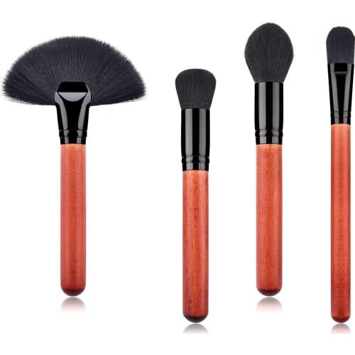 Natural Wood Professional Makeup Brushes Set Powder Foundation Eyeshadow Soft Synthetic Hair Brushes Foundation Brush