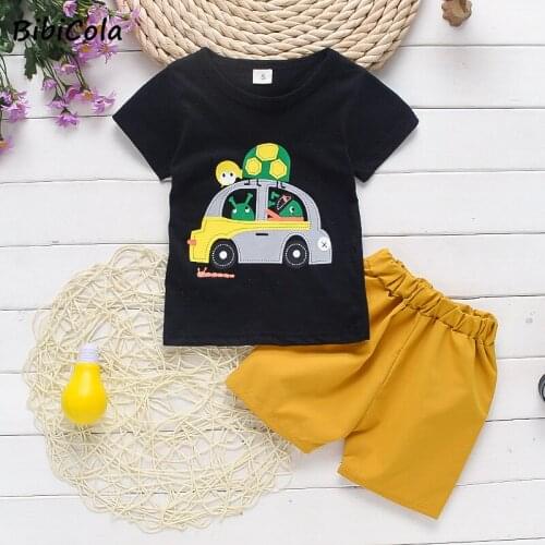 Boys Clothing Sets Toy Car Style Clothing Summer Gentleman Suits t-shirt + Shorts 2pcs Kids Clothes Baby Boy Outfits