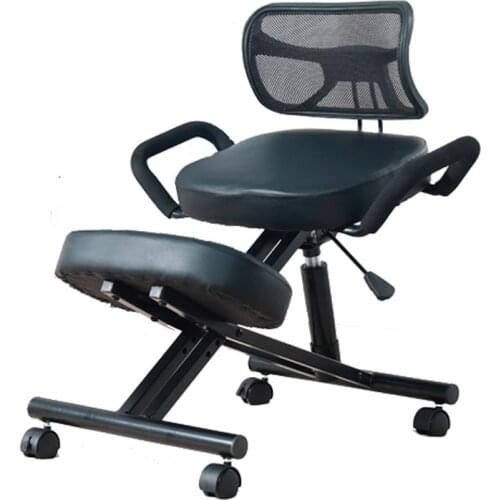 Computer Chair Household European Style Metal Frame Folding Rotary Lift Comfortable And Breathable Ergonomic Kneeling Chair