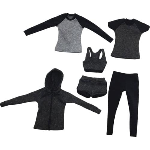 1/6 Scale Woman Tracksuit Casual Sportswear for 12inch Kumik Figures