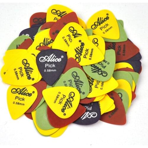 50pcs 0.58mm Alice Delrin Guitar Picks Plectrums For Acoustic Guitar
