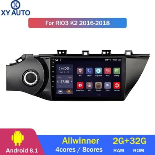 10.1 inch 2.5D IPS HD multi-touch screen Android8.1 2G RAM 32G ROM NAVI for KIA Rio3/K2 2016-2018 with Bluetooth USB WIFI SWC