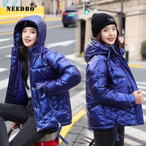 NEEDBO Winter Jacket Women 2020 Hooded Parka Mujer Padded Puffer Jacket Women Winter Coat Warm Plus Size Casual Casaco Outwear